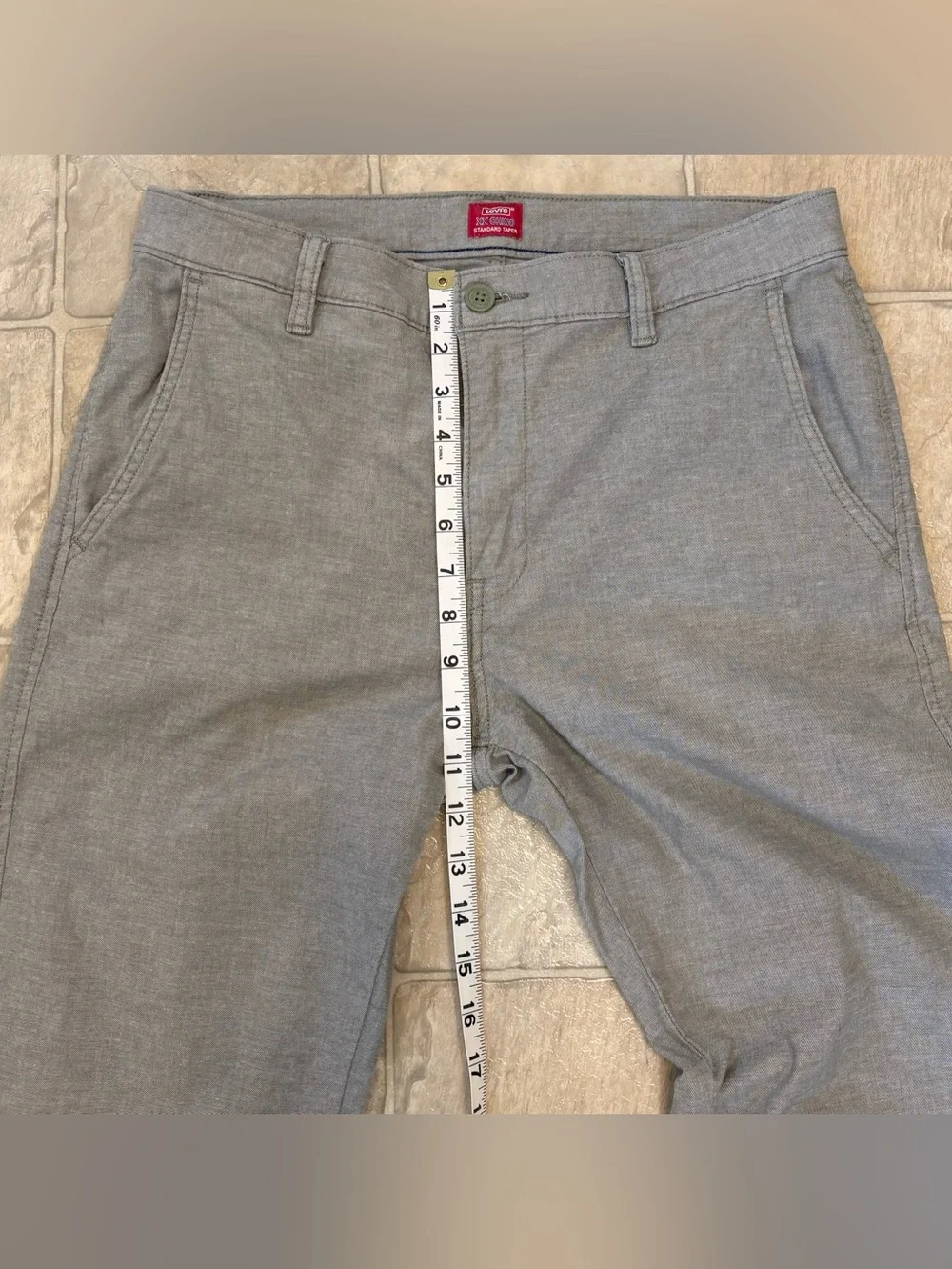 EUC Levi's XX Chino Standard Taper Pants, Men Sz 32x34, Heather Light Olive Gray